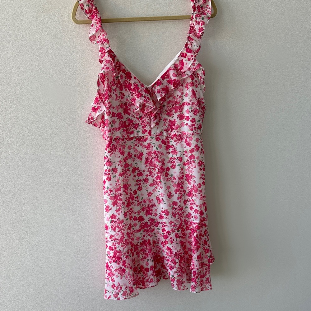Floral Pink Mini Dress - Picture 9 of 10